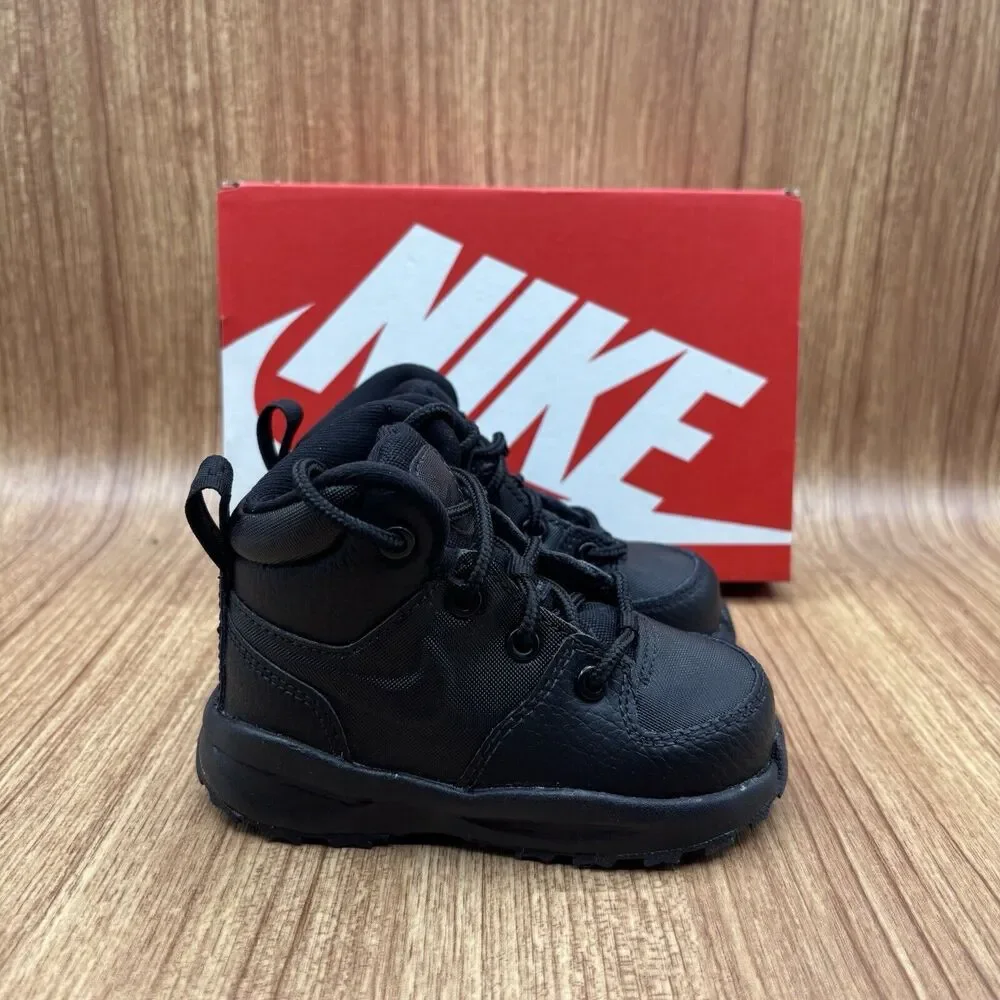 New‎ Nike Manoa LTR Toddler Triple Black Size 5 C Sneakers BQ5374-001